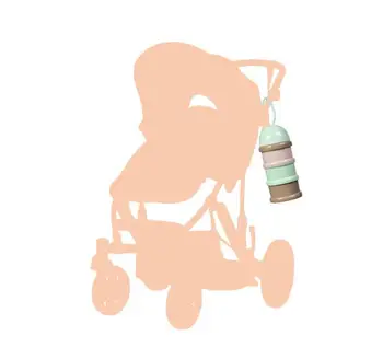 Culoare Portabil Copil de Trei Stratul de Lapte Praf Cutie Independent Stratificat Copii Rotativ Lapte Praf Cutie