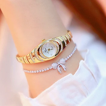 De înaltă calitate Japoneză mișcarea de Moda Mici Ceasuri Pentru Femei a Crescut de Aur de Lux Doamnelor Ceas de mână Diamant Femei Brățară Ceas