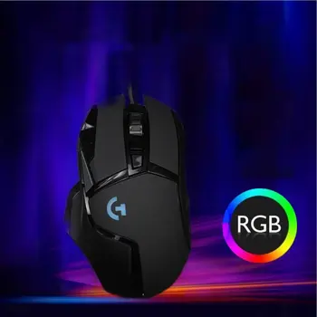 Design Ergonomic G502 cu Fir Gaming Mouse Mecanic RGB Jocuri Anti-sudoare LED Backlit Practice prin Cablu Mouse-ul Pentru Laptop PC Gamer