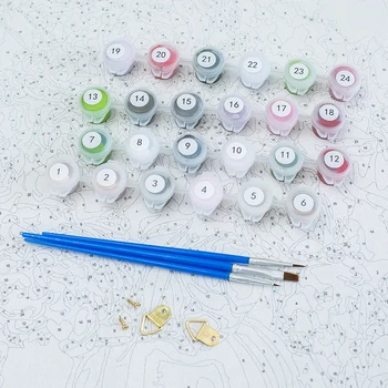 DIY Pictura De Numere Kit vopsea pe bază de acril de numere de Arta de Perete cadou Special de Panza Pictura pe panza Animal Flori