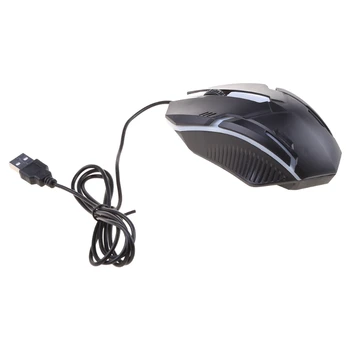 Ergonomic Mouse de Gaming cu Fir Buton LED-2000 DPI USB Mouse de Calculator Cu lumina de Fundal Pentru PC, Laptop Gamer Soareci S1 Tăcut