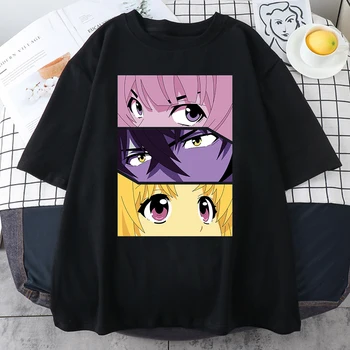 Eroul meu mediul Academic Anime Killua Ochii de Imprimare T-Shirt Femei de Moda Desene animate Îmbrăcăminte O-Gât Topuri Casual Brand de Dimensiuni mari Tricou