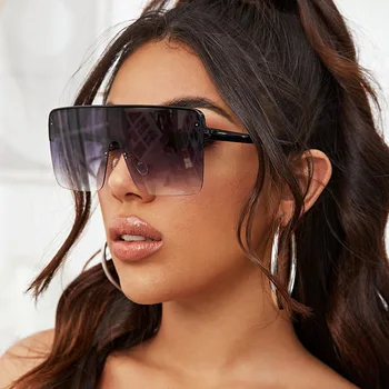 Femei Supradimensionat ochelari de Soare Patrati de Moda de Brand de Lux Doamnelor Designer de Ochelari de Soare Vintage Nuante UV400 Ochelari de Oculos de sol