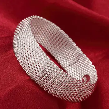Fierbinte de lux Argint 925 Bratari pentru Femei fine Rotunde net brățară de Cadouri de Crăciun de Moda Petrecere de Nunta Bijuterii