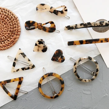 Fierbinte de Vânzare de Moda Leopard Acetat Agrafe de păr Barrette de Par Clip pentru Femei Fete Inima Fundita Cerc Agrafe de par Accesorii articole pentru acoperirea capului
