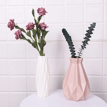 Floare De Plastic Vaza Decor Acasă Vaze Albe Imitație Vaza Ceramica Ghiveci Decor Stil Nordic Coș De Flori 3