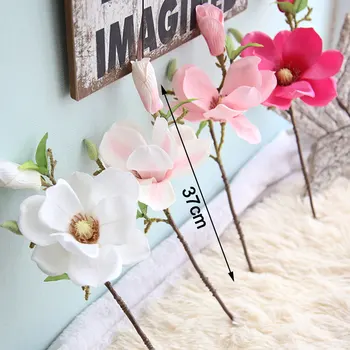 Flori artificiale de Mătase Orhidee, Magnolie Ramură DIY Nunta Decor Pentru Acasă de Crăciun Cadou de Ziua Îndrăgostiților Flori False