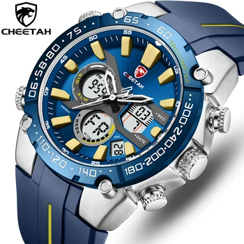 GHEPARD 2021 Nouă Bărbați Ceas de Lux de Top de Brand de Moda Casual, Ceasuri Sport Barbati Cronograf rezistent la apa Silicon Bratara Ceas
