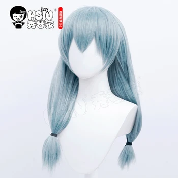 HSIU Anime Jujutsu Kaisen Cosplay Mahito Peruca Albastru-gri par lung +Liber brand capac de peruca