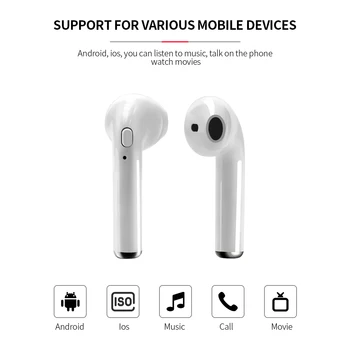 I7s Mini Bluetooth căști Căști pentru iphone Tot de Telefoane Inteligente de Suport de reducere a zgomotului de Vânzare Fierbinte wireless căști In-ear