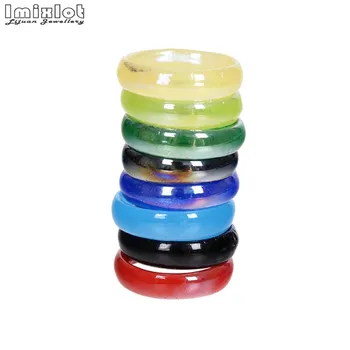 Imixlot 10BUC Trendy Colorate Rasina de Plastic Inel Vrac se Amestecă Culorile de Moda Geometrice Rotunde Inele pentru Femei Bijuterii Cadouri Partid