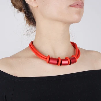 JID Metalice de Lux Cravată Colier Glamour Femei Corp Bijuterii Boemia Roșu Lanț Colier Estetice Accesorii lucrate Manual Cadouri
