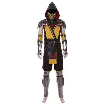 Joc Mortal Scorpion Cosplay Costum Costum Uniforma Pentru Bărbați Adulți Femei Halloween Costume De Carnaval Personalizate