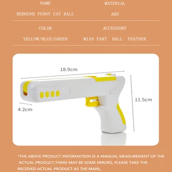 KIMPETS Plastic Pene Tachinează Cat de Siguranță Material ABS de Companie Interactive Creative Înlocuibile Bullet Pistol de Jucărie Pisica