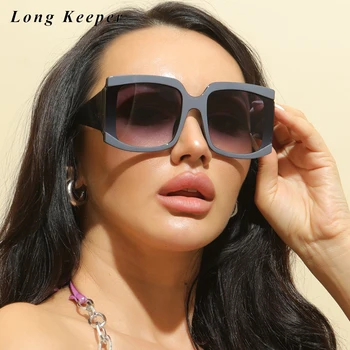 LongKeeper Supradimensionat ochelari de Soare Patrati Femei Designer de Lux Bărbat/Femei Ochelari de Soare Clasic Protecție UV400 Oculos De Sol