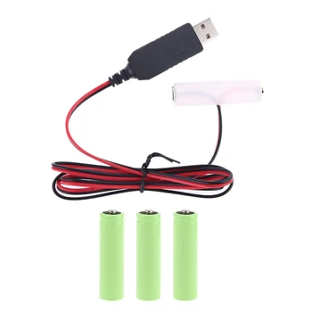 LR6 AA Eliminator de Baterie USB Cablu de Alimentare Înlocui 1-4 buc 1.5 V AA Baterie R91A