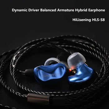 Magaosi HLS-S8 1BA+1DD MMCX HIFI În Ureche Căști Trei Butonul de Sârmă Controlate Muzica Căști Auriculare Cablu Detașabil Cu Microfon