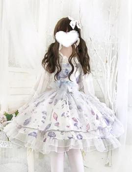 Mare Luna Meduze jsk curea dantelă arcul Lolita fată înaltă talie rochie de Printesa tea party dulce lolita rochie vintage din dantela bowknot