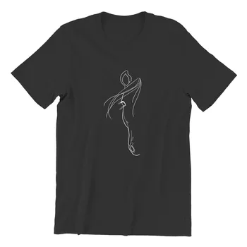 Men ' s T-shirt Cal O Linie de Desen Personalizat Negru Kawaii Plus Dimensiunea Îmbrăcăminte 38421