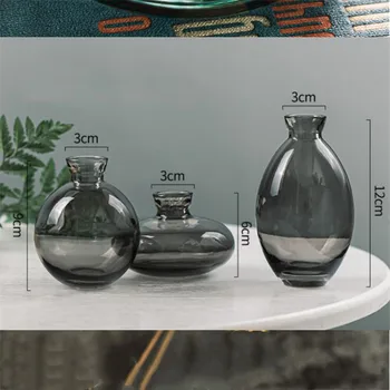 Mini Vaza 3pcs/set Pahar Transparent Acvatice Sticla de Decorare Camera de zi