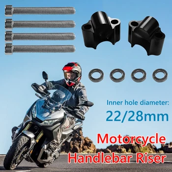 Motocicleta Gol Negru 5.5 inch Ghidon Riser Clamp Mount Kit Pentru Harley 1 inch ghidon Riser