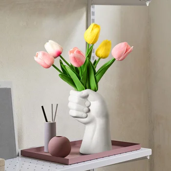 Nordic Creative Vază Ceramică Artizanală Decor Pumnul Artă Florală De Flori Uscate Vaza Living Home Decor Ornamente
