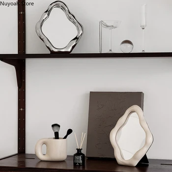 Nordic Minimalist Oglindă Tava de Stocare Multi-funcție de Decor Oglindă de Machiaj Desktop Oglindă de Perete Home Decor Modern