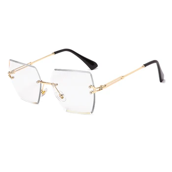 Noua Piata fără ramă de ochelari de Soare Femei de Metal ochelari de Soare de Lux Lady Nuante UV400 Ochelari de Oculos Gafas de sol