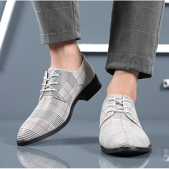 Oamenii De Afaceri Clasic Pantofi De Lux De Design De Moda A Subliniat Toe Formale Dantela-Up Pantofi De Nunta De Panza De Sex Masculin Încălțăminte Plus Dimensiune 38-48
