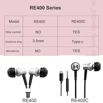 Original Hifiman RE400 Serie cu Fir Căști Hifi Bass In-Ear cu Fir Căști Ergonomic Proiectat Pentru Smartphone-uri Pentru Android IOS