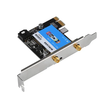 PCIE placa de Retea 433Mbps Dual Band 2.4 G/5G + Bluetooth 4.0 Bluetooth, placa de Retea pentru Desktop 433Mbps de Mare Viteza de Transmisie