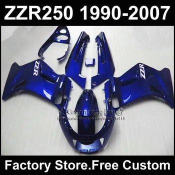 Personalizat gratuit fabrica de carenajele set pentru Kawasaki ZZR-250 ZZR250 1990 1992 2007 ZZR 250 90-07 complet albastru motocicleta carenaj kituri de corp