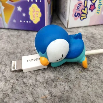 Pokemone Merge Cablu Protector Cablu de Încărcare USB Musca Cosplay Recuzită iPhone Pikachu Eevee Psyduck Snoelax Cablu Caz