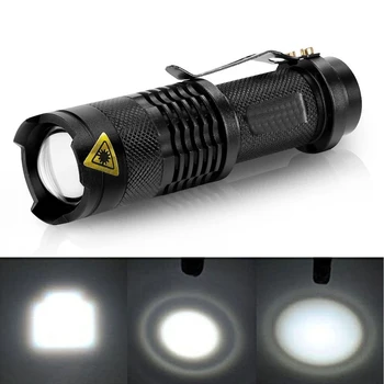 Portabil cu Lanterna LED-uri Mini Portabil Puternic Lanterna Luminoase 600LM Zoom 3-Modul Tactic Militar de Buzunar Impermeabil IP67