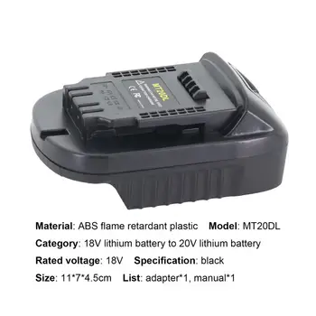 Promotie-Mt20Dl Batterij Adaptor Voor Makita 18V Bl1830 Bl1860 Bl1815 Li-Ion Batterij Voor Dewalt 18V 20V dcb200 Li-Ion Batterij