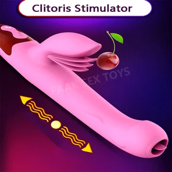 Puternic Vibrator Vibrator G-spot Masaj Stimulator Clitoris Vaginale Vibratoare Lins Limbă Încălzire Jucarii Sexuale Pentru Femei Masturbator