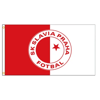 Republica cehă SK Slavia Praha Fotbal Pavilion 90x150cm Poliester Motocicleta Logo Banner Masina de Curse Decorarea Drapelului