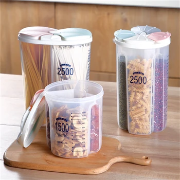 Rotative Din Plastic Dispenser Cereale Cutie De Depozitare Bucătărie Gadget Mâncare De Orez Recipient De Stocare De Caz Făină De Depozitare A Cerealelor Sticla Borcan