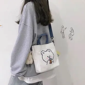 Sac de pânză 2021 urs geantă de umăr nou model animal drăguț pătrat mic sac de moda creative singură geantă de umăr