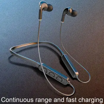 Setul cu cască Bluetooth Gât - montat wireless Bluetooth sport căști Bas muzică stereo căști acceptă multi-punct de conexiune