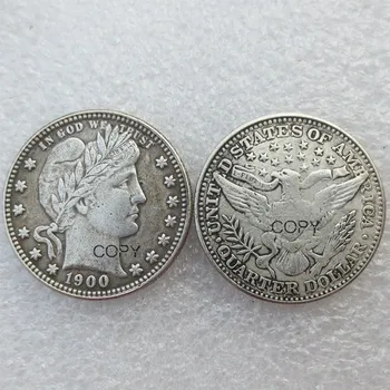 Statele UNITE ale americii Frizer Trimestru de Dolari 1900 Diferite Menta Argint Placat cu Copia Fisei
