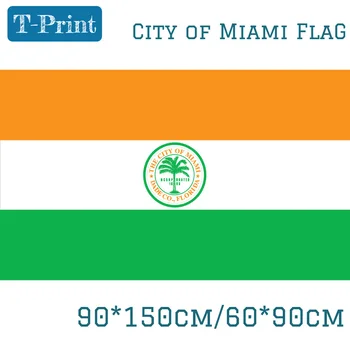 Statele UNITE ale americii Orașul Miami Pavilion 3x5ft Personalizate 100d Poliester 90*150 cm 60*90cm Drapelul de Stat din Florida