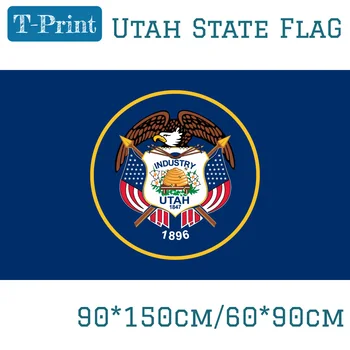 Statul Utah Banner Flag 3x5ft American Poliester Dimensiune 90*150 cm 60*90cm Steagul SUA Zbor Pentru Office Home Decor
