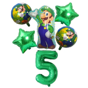 Super Mario Mario Baloane set de Desene în Jurul valorii de joc Număr de Film de Aluminiu Balon petrecere de Ziua de decorare pentru copii jucarii