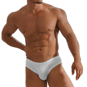 Talie joasa Modal Sexy Lenjerie de corp de Om Boxeri de talie mică Bărbați Slip Bikini Gay Mens Lenjerie Chilotei de Sus AD325