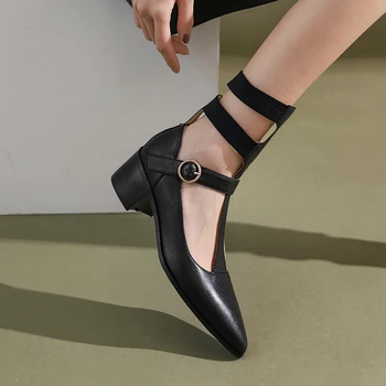 Tocuri inalte Designer de Lux pentru Femei Pantofi Doamnelor Pompe Sexy Primăvară-Vară 2021 Nou Partid de Moda Pantofi din Piele toc Pătrat