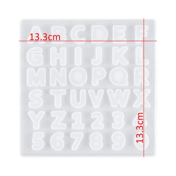 Transparent Alfabetul Numărul Matrite de Silicon Manual de Turnare de Rășină Mucegai Gel de Siliciu Epoxidice Breloc Meserii DIY Ornament Pandantiv