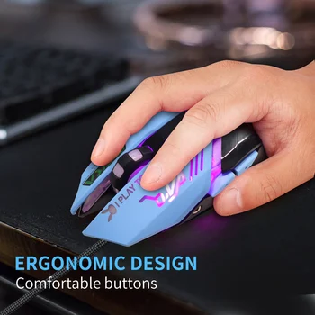 USB Cablu 6 Butoane Ergonomice Mouse-ul 2400 DPI Optic de Lumină de Respirație cu Fir Gaming Mouse pentru Calculator PC, Tableta, Laptop, Accesoriu