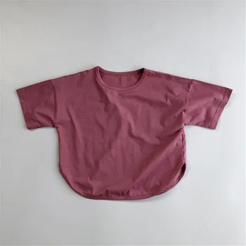 Vara Boys & Girls T-shirt Solid Copii Tricou Pentru Baieti de Vară pentru Copii cu Maneci Scurte T-shirt Bumbac Copii Topuri Imbracaminte Copii