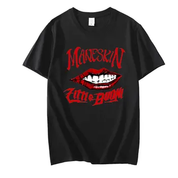 Vara Populare Maneskin Cântăreț Italian Harajuku Bărbați/femei Unice Streetwear Print Casual Supradimensionat cu Maneci Scurte T-shirt All-meci